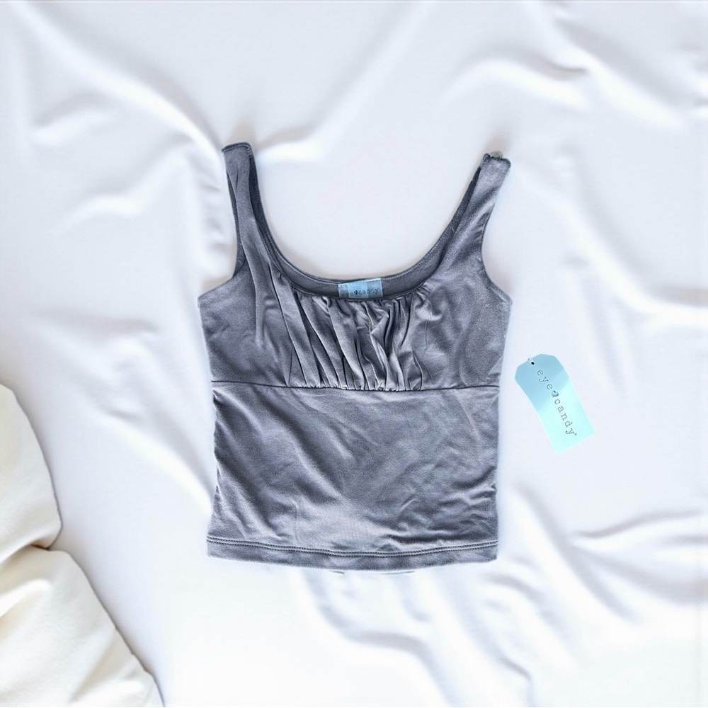 Brownish ruched crop Top